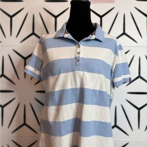 Tommy Hilfiger Light Blue & White Polo Shirt